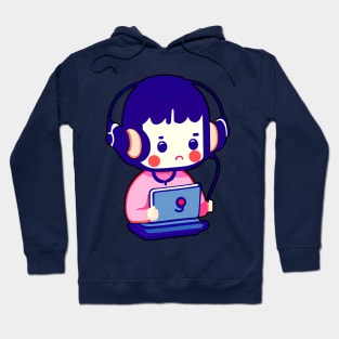 Cute Call Center Girl Hoodie